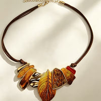Artisan Leaf Statement Necklace