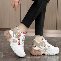 Graphic Ribbon Chunky Sneakers