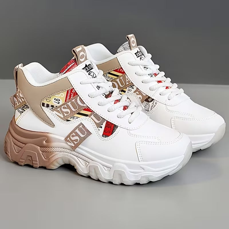 Graphic Ribbon Chunky Sneakers