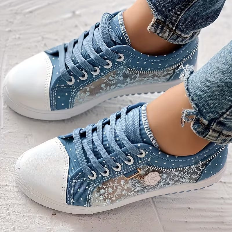 Bloom Floral Lace Mesh Sneakers