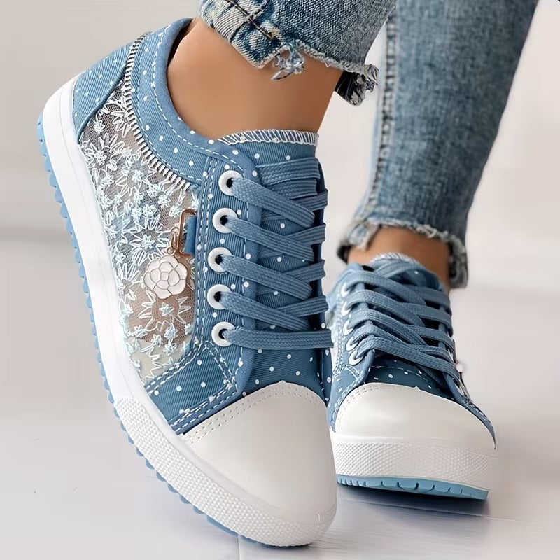 Bloom Floral Lace Mesh Sneakers