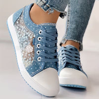Bloom Floral Lace Mesh Sneakers
