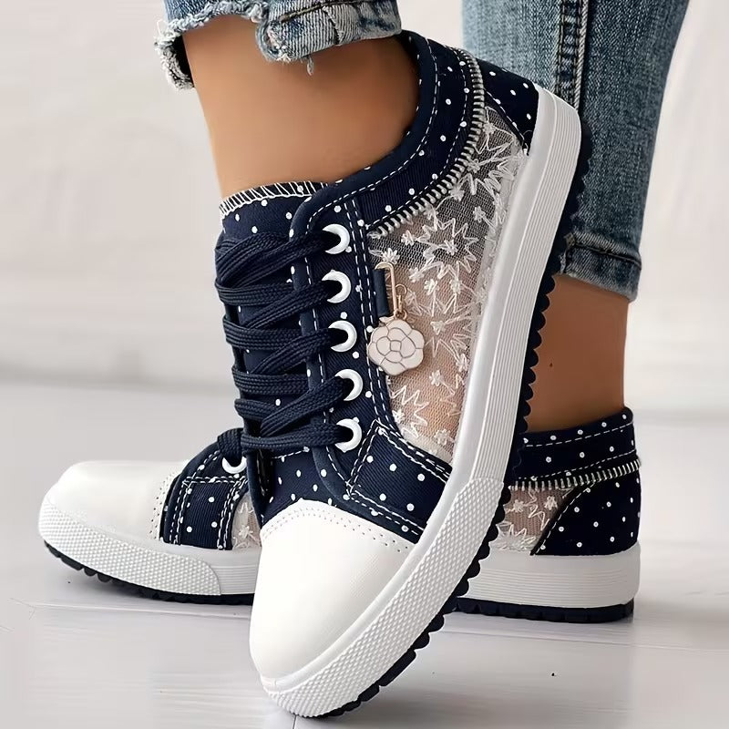 Bloom Floral Lace Mesh Sneakers
