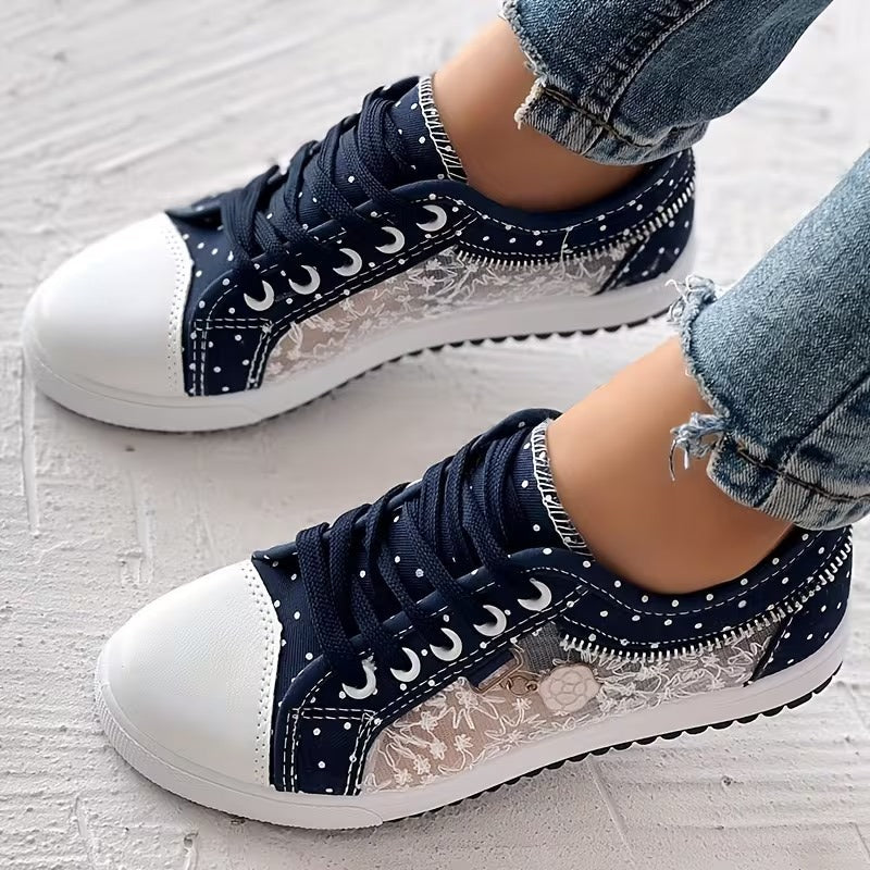 Bloom Floral Lace Mesh Sneakers