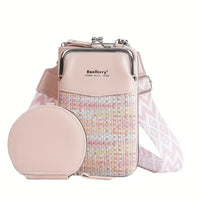 6-in-1 Woven Crossbody Phone Bag & Wallet