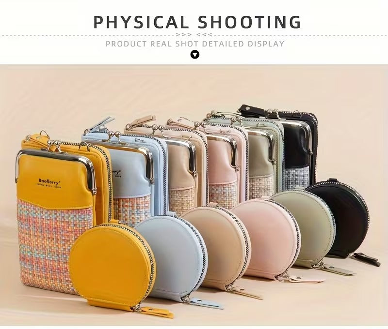 6-in-1 Woven Crossbody Phone Bag & Wallet