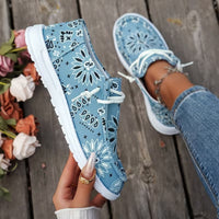 Boho Paisley Floral Casual Loafers