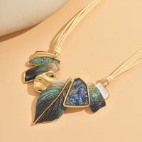 Artisan Leaf Statement Necklace