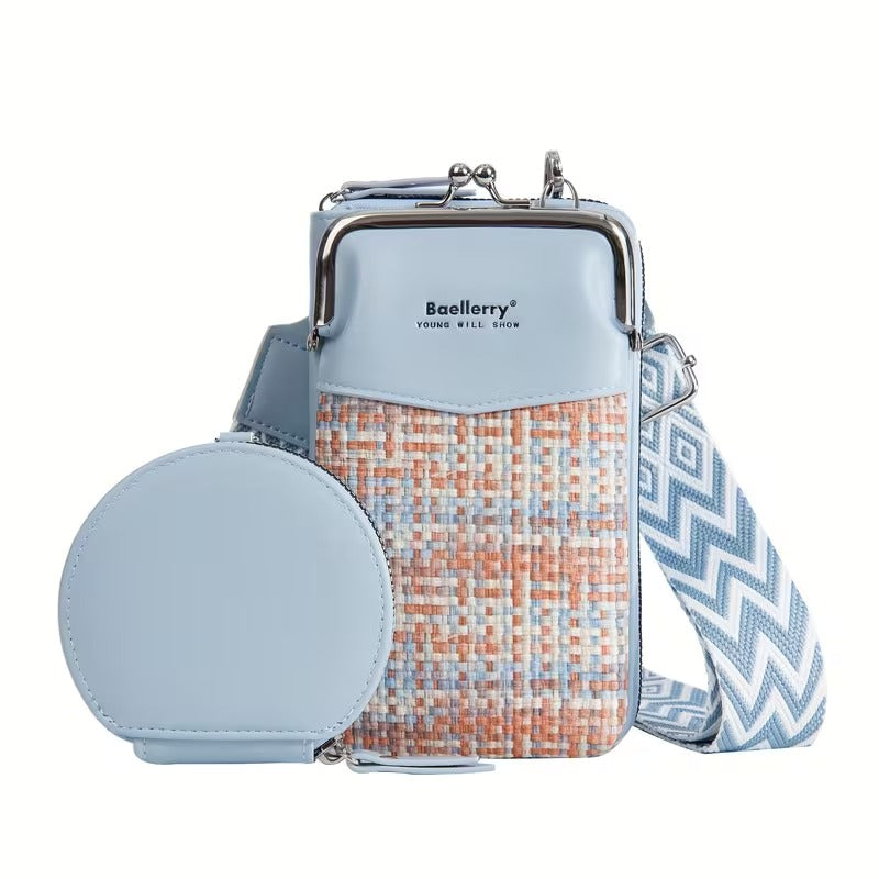 6-in-1 Woven Crossbody Phone Bag & Wallet