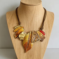 Artisan Leaf Statement Necklace