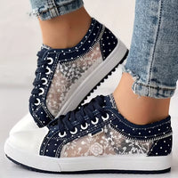 Bloom Floral Lace Mesh Sneakers