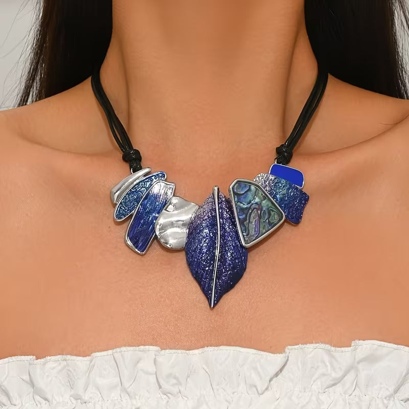 Artisan Leaf Statement Necklace